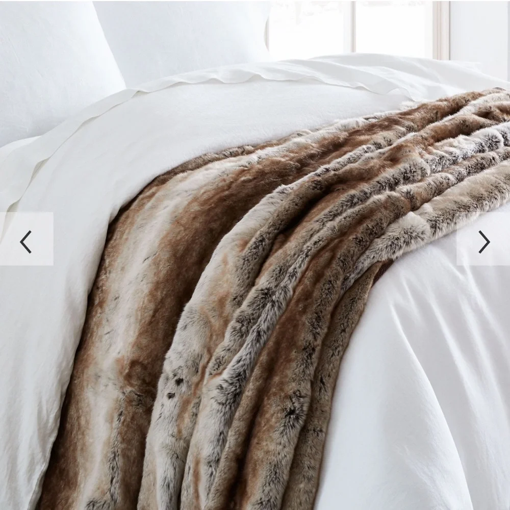 West elm faux fur ombré throw‎